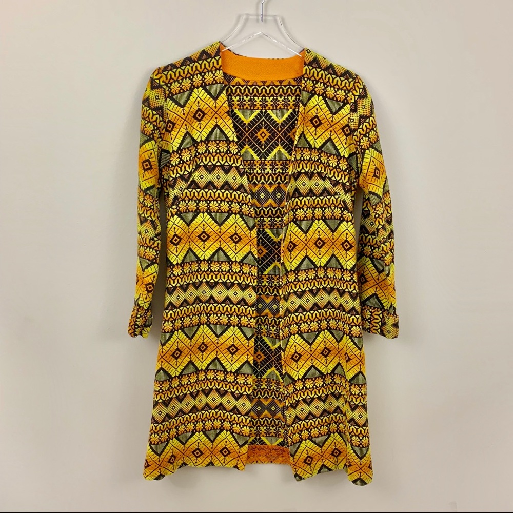 Vintage 70’s Tribal Print Duster Blazer